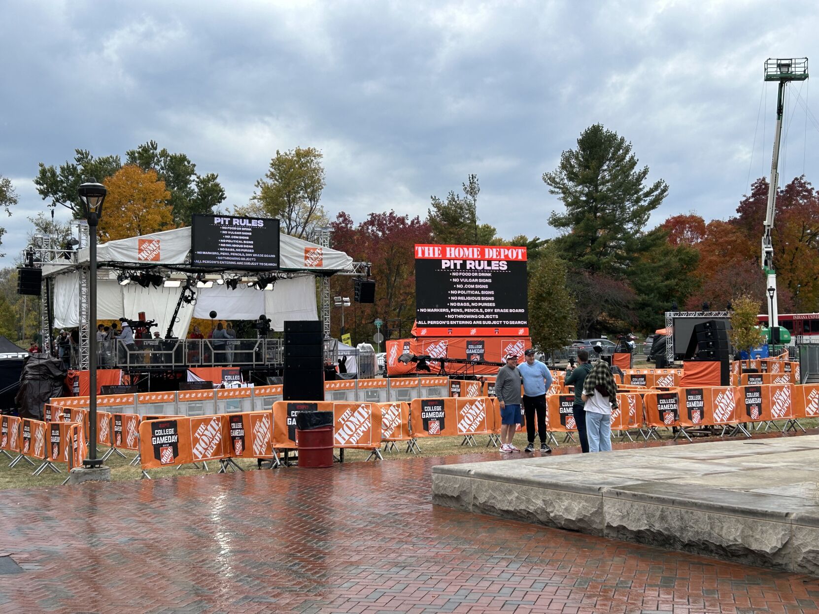 ESPN COLLEGE GAMEDAY PREP IN BLOOMINGTON